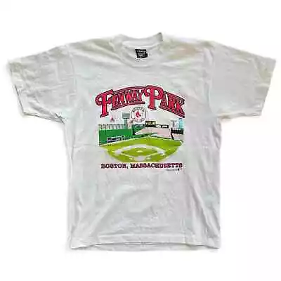 Vintage 80s Boston Red Sox Fenway Park Green Monster Shirt Single Stitch MLB L • $50