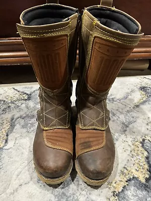 Elsinore Motorcycle ICON Boots - Brown Size US 9.5 • $129.99