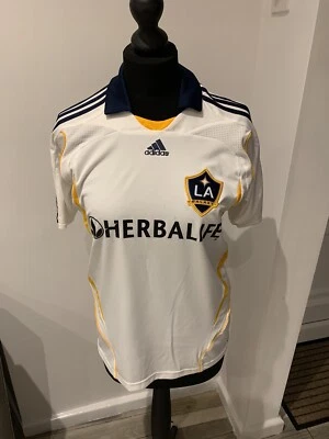 LA Galaxy 2007 Home Football Shirt Adidas David Beckham 23 Shirt • £15