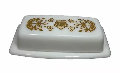 Vintage Pyrex Butter Dish With Lid  Butterfly Gold  Pattern 72-B  • $24.99