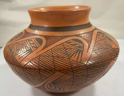 $1500 • Buy Hopi Polychrome Pueblo Pottery Vase Signed By Elva Nampeyo Migration Pattern
