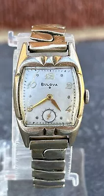 Vintage-Men's 1953 Bulova Art Deco-Watch-Runs Nice Condition 17 Jewels • $0.02