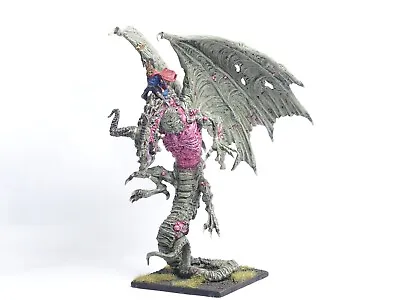 Mantic Kings Of War Zombie Dragon With Revenant King. Painted. Red 138 • $49.80