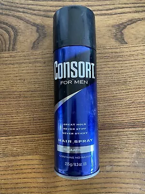 CONSORT • EXTRA HOLD  HAIR SPRAY For MEN  UNSCENTED 8.3 Oz (boxP) • $14.95