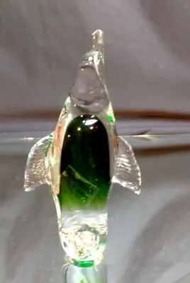 6  Murano Glass PENGUIN Paperweight By Vetri Di Murano VINTAGE Green Fish FORMIA • $39.99