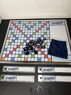 SCRABBLE 2-In-1 MESSAGE BOARD Edition Hasbro Winning Solutions Magnetic Tiles  • $29