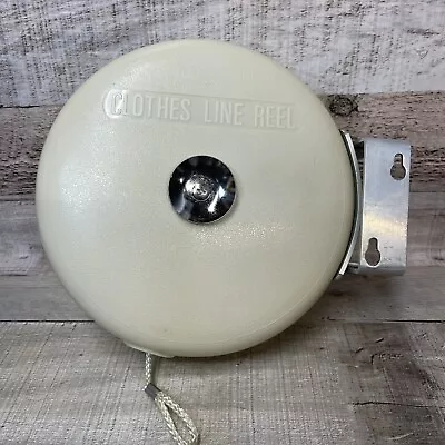 Vintage Clothes Line Retractable Clothesline Reel Bright UK Design • $18.99