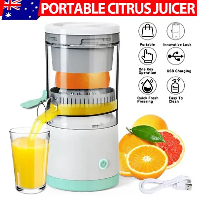 Portable Electric Juicer USB Rechargeable Fruit Citrus Orange Squeezer Machine • $25.95