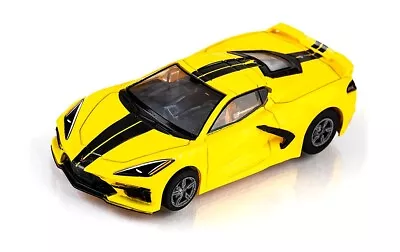 AFX Mega G+ Corvette C8 Yellow Clear Collector HO Slot Car #22013 IN STOCK!! • $32.95