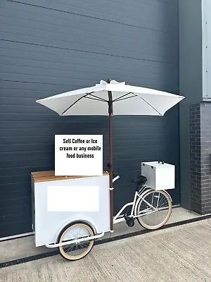 Mobile Electric Assist Food Bike / Tricycle Business For Ice Cream Coffee Etc • £4999