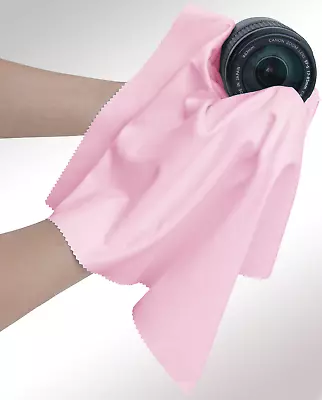 Oversized Microfiber Cleaning Cloth 12  X 12  For Screens Lens Phone- Pink • $2.79