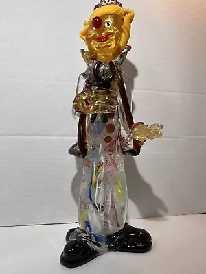 Vintage Murano Art Glass Clown Figurine 14in Tall  • $5.50