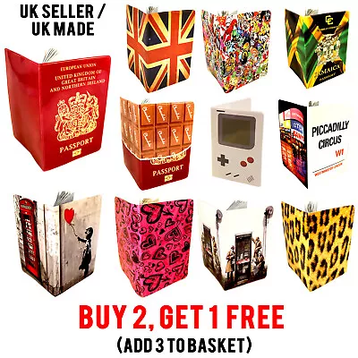 30+ Designs Passport Cover Holder Protector Case Travel Id Wallet Luggage Uk Eu • £2.99
