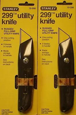 2-Pack 10-299 Stanley Utility Knife-Box Cutter W/3-Blades Made In USA (BN219) • $13.49