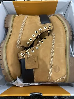 Timberland TB010061 828 Mens Wheat Nubuck Premium Waterproof Boots SZ -11 • $115