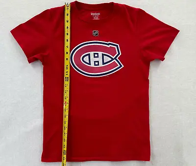 NHL Montreal Canadians Adult Size S Red Short Sleeve REEBOK Hockey T-shirt-D • $8.99