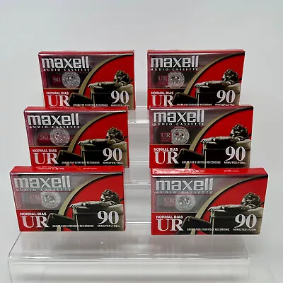 Maxwell UR 90 Cassette 90 Minutes Lot Of 6 Normal Bias Factory Sealed READ • $15.99