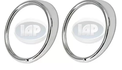 Chrome Headlight Trim Rings Volkswagen T1 Bug Beetle 1967-1979 T2 Bus 1968-1979 • $27.35