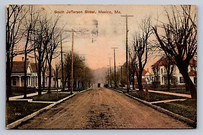 Postcard Missouri Mexico South Jefferson Street Divided Back 1909  C740 • $13.50