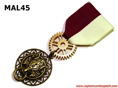 Steampunk Medal Pin Drape Badge Brooch Bronze Werewolf Canis Lupis Wolf  #MAL45 • $11.37