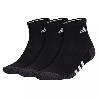 ADIDAS Cushioned 3-Pack Quarter Men's Tennis Athletic Socks Size 6-12  • $16.99