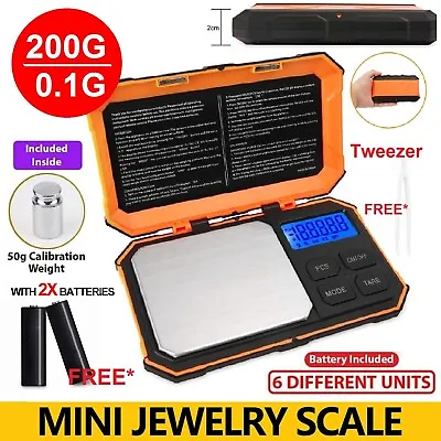 Pocket Digital Mini Scales 0.01 X 200g Precision Weight Balance Gram Jewellery • $32.99