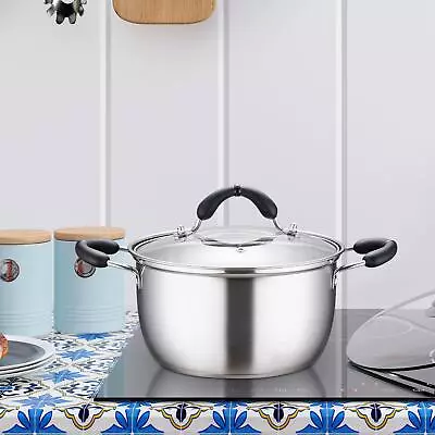 Stainless Steel Stock Pot With Lid Stock Pot Cookware Heavy Duty Cooking Pot • $55.76