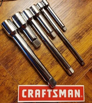 CRAFTSMAN 6pc 1/4 3/8 1/2 Ratchet  Socket Extensions New • $21.78