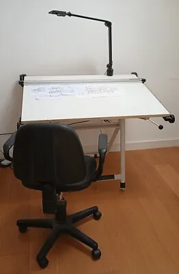 £50 • Buy Drawing Board A1 With Adjustable Stand, Parallel Motion, Light And Chair
