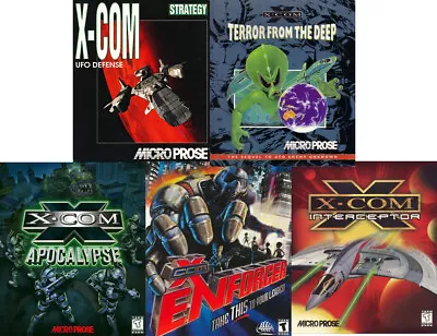 X-COM Collection PC Game UFO Defense Apocalypse Terror From The Deep XCOM • $45