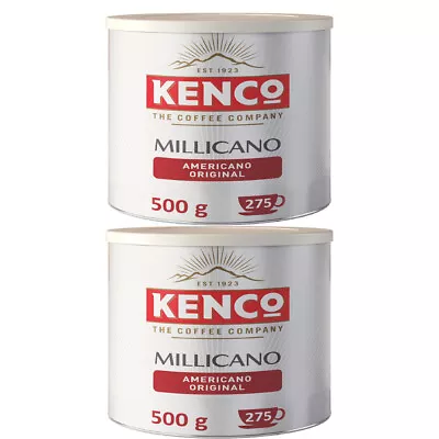 Kenco Millicano Americano Original Instant Coffee 2 X 500g Tins - 550 Servings • £41.49