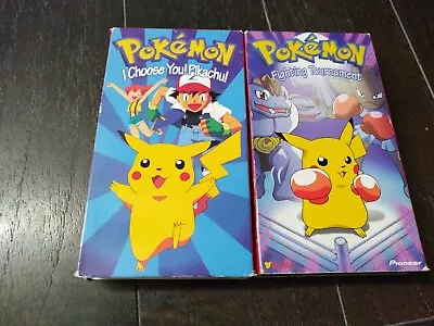 2 Pokemon Movies:. I Choose You! Pikachu! & Fighting Tournament Vhs Tapes A10 • $9.99