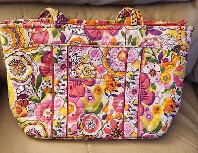 Vera Bradley Mandy Clementine Shoulder Bag Tote Petal Paisley Print With Wallet • $43.99