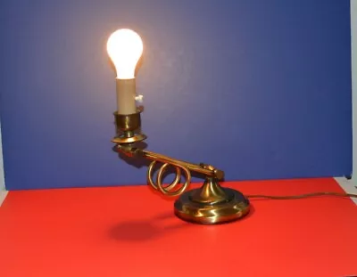 Vintage Leviton Brushed Gold/Brass Art Deco Desk Lamp Multi Positional  • $33