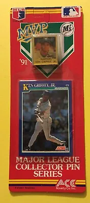 $5.50 • Buy 1991 M.V.P. Collector Pin Series Ken Griffey Jr. Mariners & Nolan Ryan Rangers