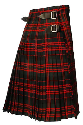 Men's 8 Yard Deluxe Scottish Tartan Wedding Kilt MacDonald's And Black Watch • $55