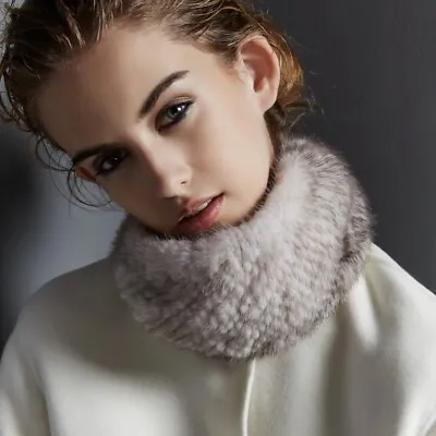 100% Real Mink Fur Genuine Scarf Collar Shawl Scarves Wrap Neck Warmer Xmas Gift • $39.99