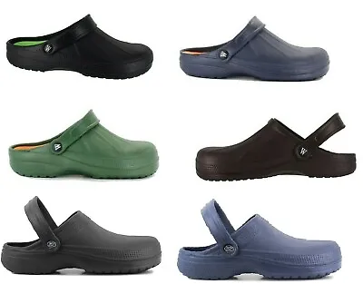 £9.90 • Buy New Mens Garden Work Kitchen Hospital Gents Beach Mules Slip On Clogs Shoes Size