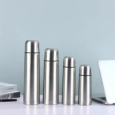 Stainless Steel Insulated Vacuum Travel Tea/Coffee Thermos Flask Bottle Uk • £10.29