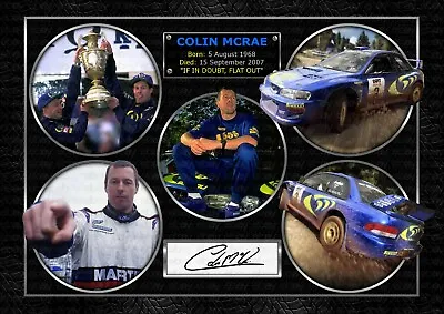 Colin McRae - Rally -  A4 Signed PHOTO PRINT MEMORABILIA • £8.25