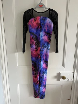 £25 • Buy Images Catsuit Modern Dance Costume Size 2 9-10 Years