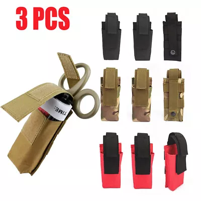 3 Pack Tactical Tourniquet Trauma Shear Pouch Waterproof First Aid Molle Holder • $15.39