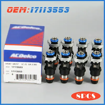 8Pcs 17113553 Fuel Injectors For 2001-07 GMC Cadillac Chevy 4.8 5.3 6.0!! • $46.99