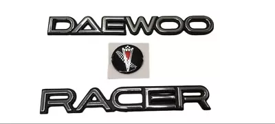 DAEWOO LEMANS And RACER Emblem In Metal With Grill Logo Set Of 3 Piece • $38