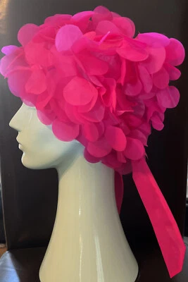 £59.01 • Buy Vintage Ginger-etts Hot Pink Flower  Petal Head/Hair Bandana/Scarf/Kerchief