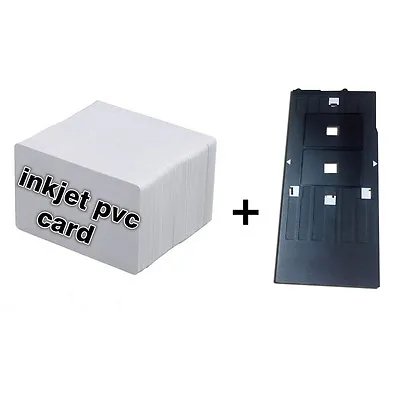 £15.42 • Buy Inkjet PVC ID Card Set-10 Printable ID Card+1 Inkjet Tray For Epson Printer A