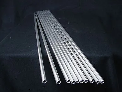 *NEW*  Round Aluminum Tube Tubing - 3/8  OD X .035  X 23.44  Long  (Qty - 10) • $25