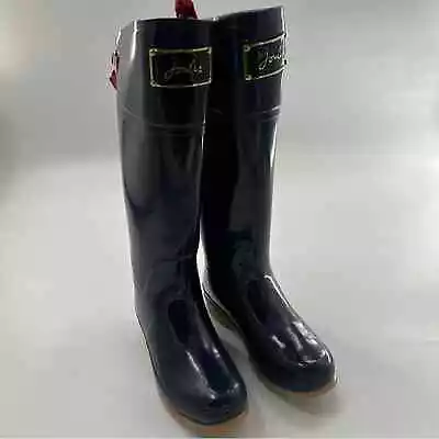 Joules Everton Rain Boots Navy Blue Women’s Tall Boot • $50