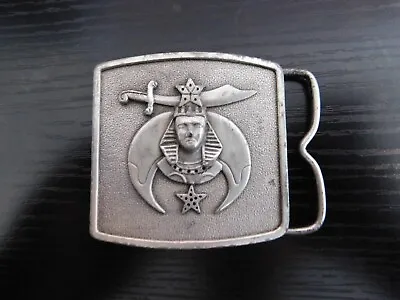 Vintage Shriner Mason Belt Buckle Jewel Of The Order Sphinx 1984 Bergamot RARE • $28.87