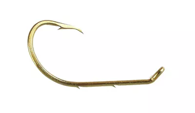 Mustad Hooks 92641-BR 50pcs Bronze Baitholder Sliced Shank Offset Bait Hook • $8.68